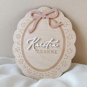 Hospital Name Sign Girl Newborn Photo Baby Announcement Photo Prop Sign Baby Name Announcement Sign for Hospital Birth Announcement Sign image 5