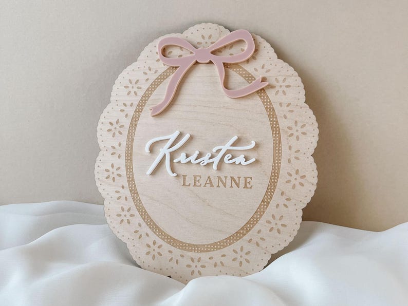 Hospital Name Sign Girl Newborn Photo Baby Announcement Photo Prop Sign Baby Name Announcement Sign for Hospital Birth Announcement Sign image 5