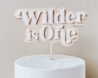 Boho Kuchen Topper ein Jahr Kuchen Topper Groovy Tortendeko One Cake Topper Holz Erster Geburtstag Kuchen Topper Mädchen Smash Cake Topper Ein Geburtstag