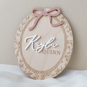 Baby Name Sign for Hospital Baby Girl Sign Hospital Keepsake Newborn Gift Birth Stat Sign Baby Name Announcement Sign Personalized Baby Gift