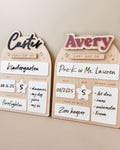 Back to School Sign Photo Prop First Day of School Sign Reusable Personalized School Sign for Kid Custom Back to School Board First Day