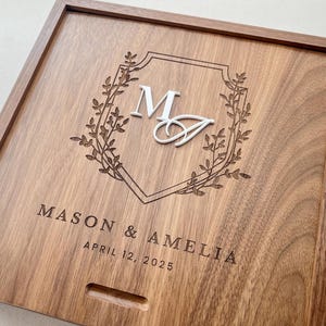 Wedding Couple Gift Wedding Memory Box for Wedding Gift Engraved Wedding Keepsake Box Wedding Shower Gift Custom Name Keepsake Box Photo