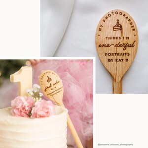 Enhance your newborn photography business with a signature cake smash photo prop, featuring your logo for a professional and cohesive look.
