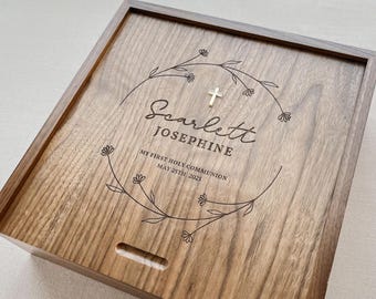 First Communion Gift Box Holy First Communion Keepsake Box First Communion Gift Girl Godparent Gift for Baptism Keepsake First Communion Boy
