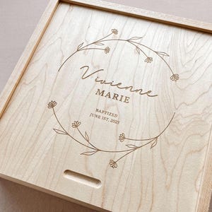 Baptism Keepsake Box Memory Gift Box Dedication Catholic Child Keepsake Box Personalized Baptism First Communion Gift Godchild Keepsake Baby