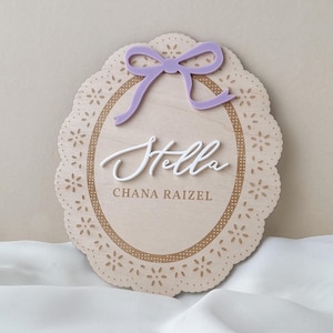 Hospital Name Sign Girl Newborn Photo Baby Announcement Photo Prop Sign Baby Name Announcement Sign for Hospital Birth Announcement Sign image 11