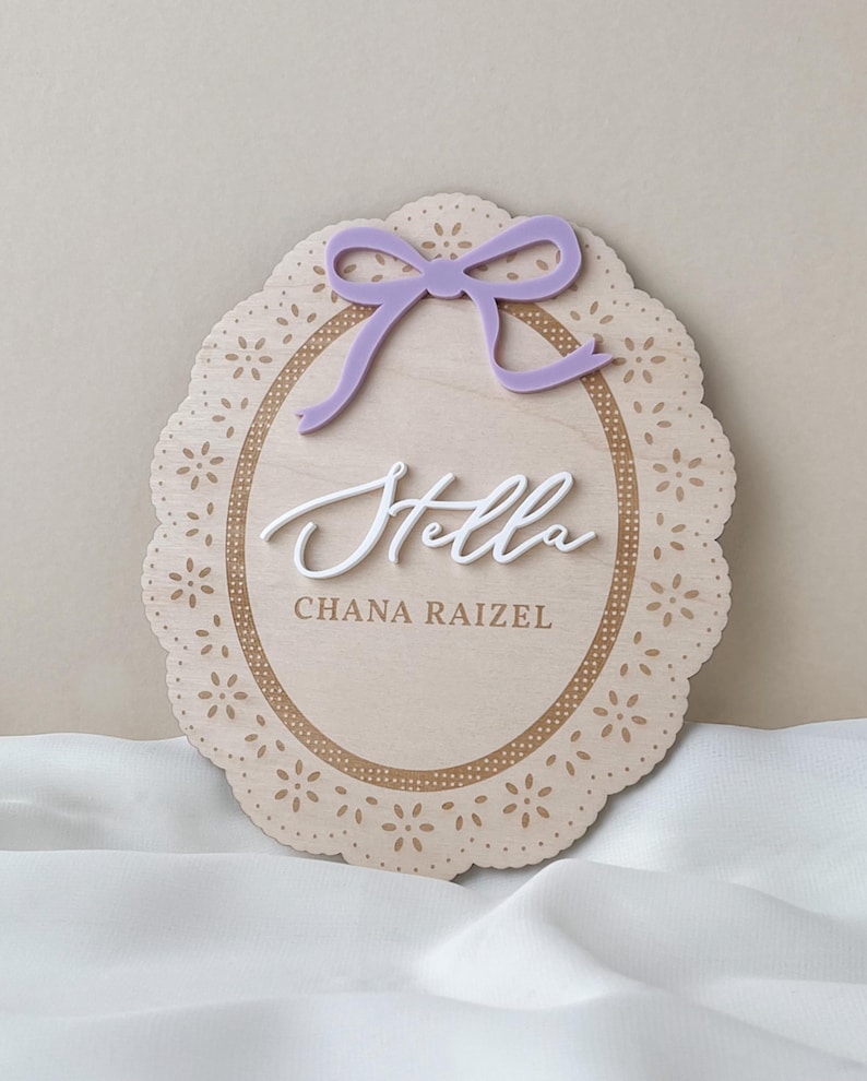 Hospital Name Sign Girl Newborn Photo Baby Announcement Photo Prop Sign Baby Name Announcement Sign for Hospital Birth Announcement Sign image 11