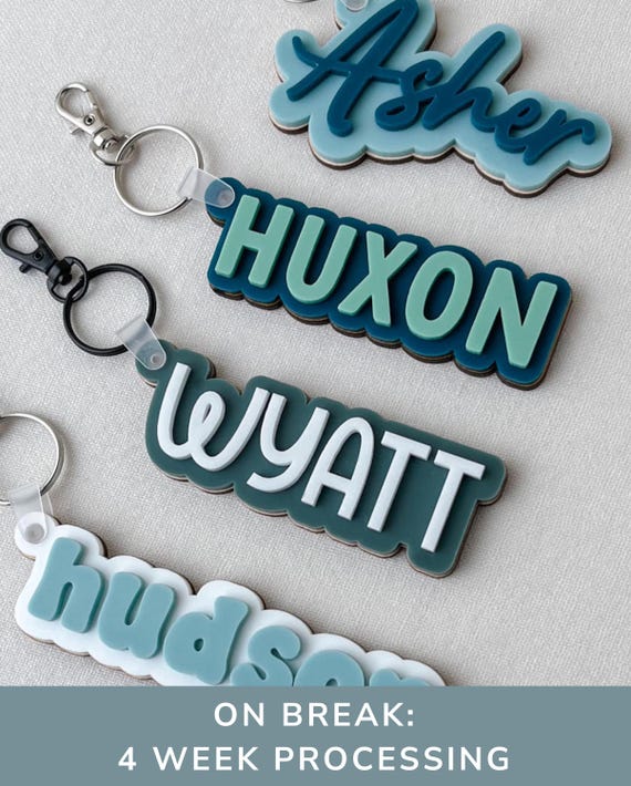 Kid Name Keychain Custom Backpack Tag Diaper Bag Name School Bag Tag Kid Lunch Box Name Tag Kid Keychain Backpack Name Tag Boy Keychain Name