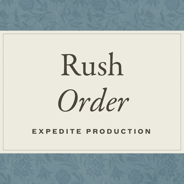 Rush Order Fee for Production — Inkwell & Indigo