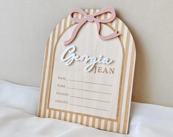 Birth Stat Sign Birth Announcement Sign for Hospital Birth Stat Announcement Name Announcement Sign Girl Hospital Name Sign Baby Girl Birth