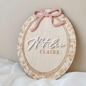 Cartello con nome del bambino per ospedale Cartello per bambina Cartello ricordo per ospedale Regalo per neonato Cartello con stato di nascita Cartello con annuncio del nome del bambino Regalo personalizzato per neonato