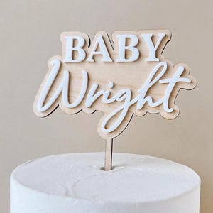 Baby-Dusche-Kuchen-Deckel Benutzerdefinierte Baby-Kuchen-Deckel Benutzerdefinierte Name Cake Topper Baby-Namen-Kuchen-Deckel Baby-Dusche-Dekor Baby Girl Cake Topper benutzerdefinierte Baby