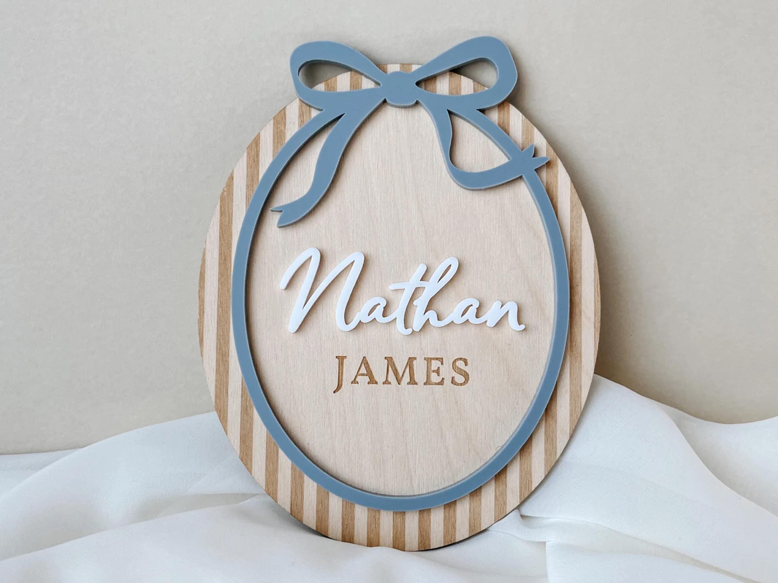 Birth Announcement Boy Name Announcement Boy Name Sign for Nursery Baby Boy Announcement Sign Birth Name Sign Announcement Sign Baby Boy