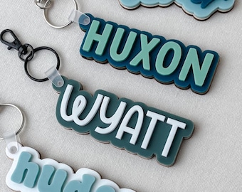 Kid Name Keychain Custom Backpack Tag Diaper Bag Name School Bag Tag Kid Lunch Box Name Tag Kid Keychain Backpack Name Tag Boy Keychain Name