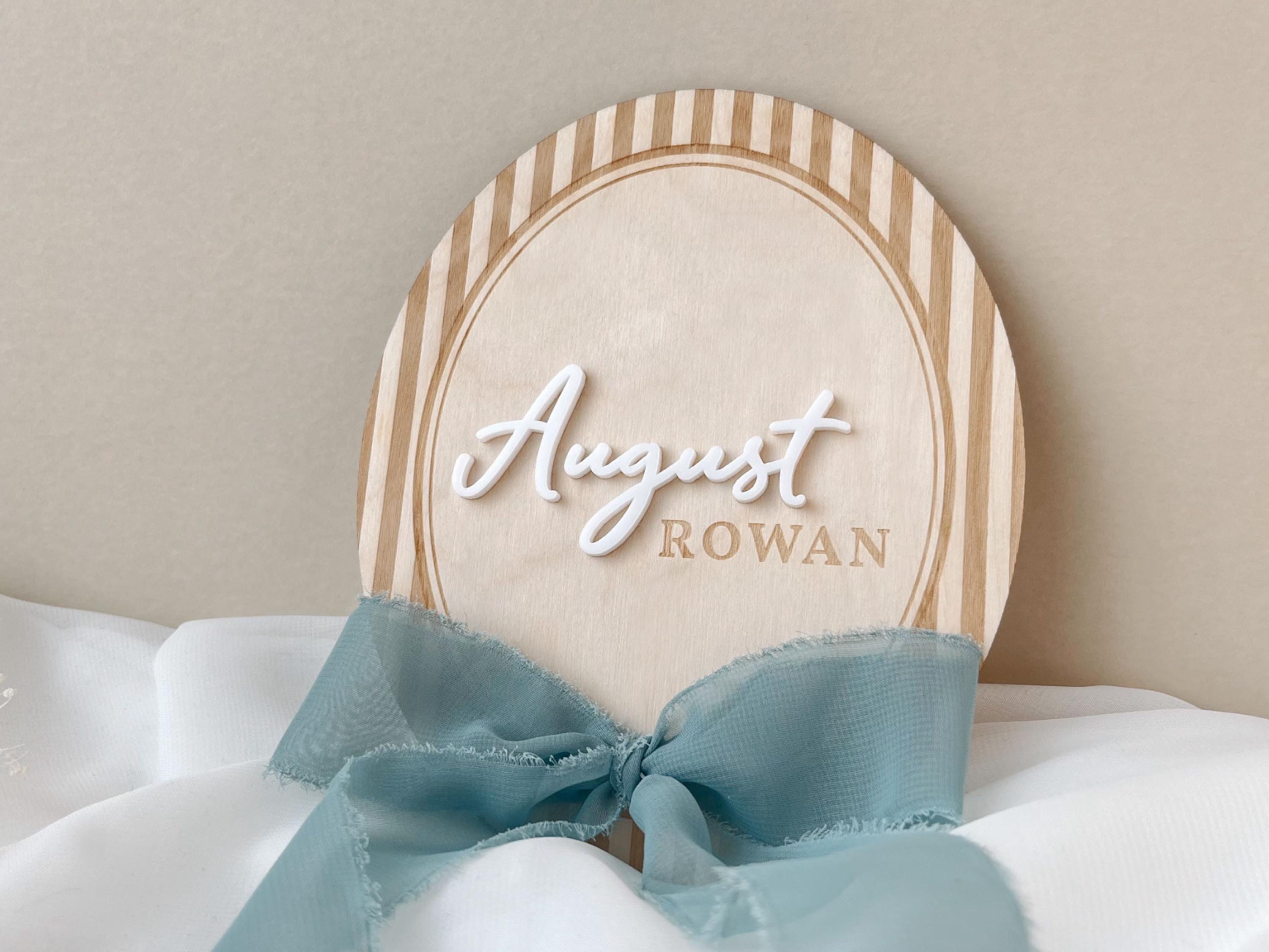 Name Announcement Sign Hospital Name Sign Newborn Birth Stat Sign Personalized Baby Name Reveal Baby Announcement Plaque Baby Keepsake Gift