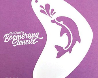 Boomerang Face Paint Stencil by Art Factory | Dolphin - B006