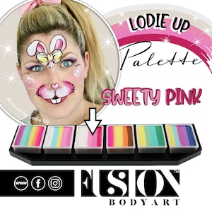 Fusion Face Painting Palette – Lodie Up Cute Pastel Rainbow Palette