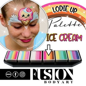 Fusion Face Painting Palette – Lodie Up Cute Pastel Rainbow Palette