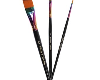 Pixie's Dream Rainbow Face Paint Brush Set 3PK