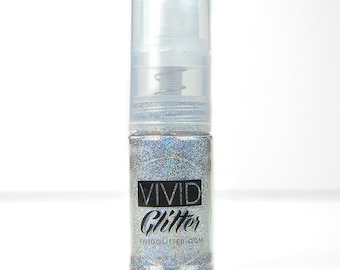 VIVID Glitter | Fine Mist Glitter Spray Pump | Silver Hologram 14ml