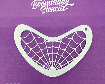 Boomerang Face Paint Stencil by Art Factory | Spider web - B038