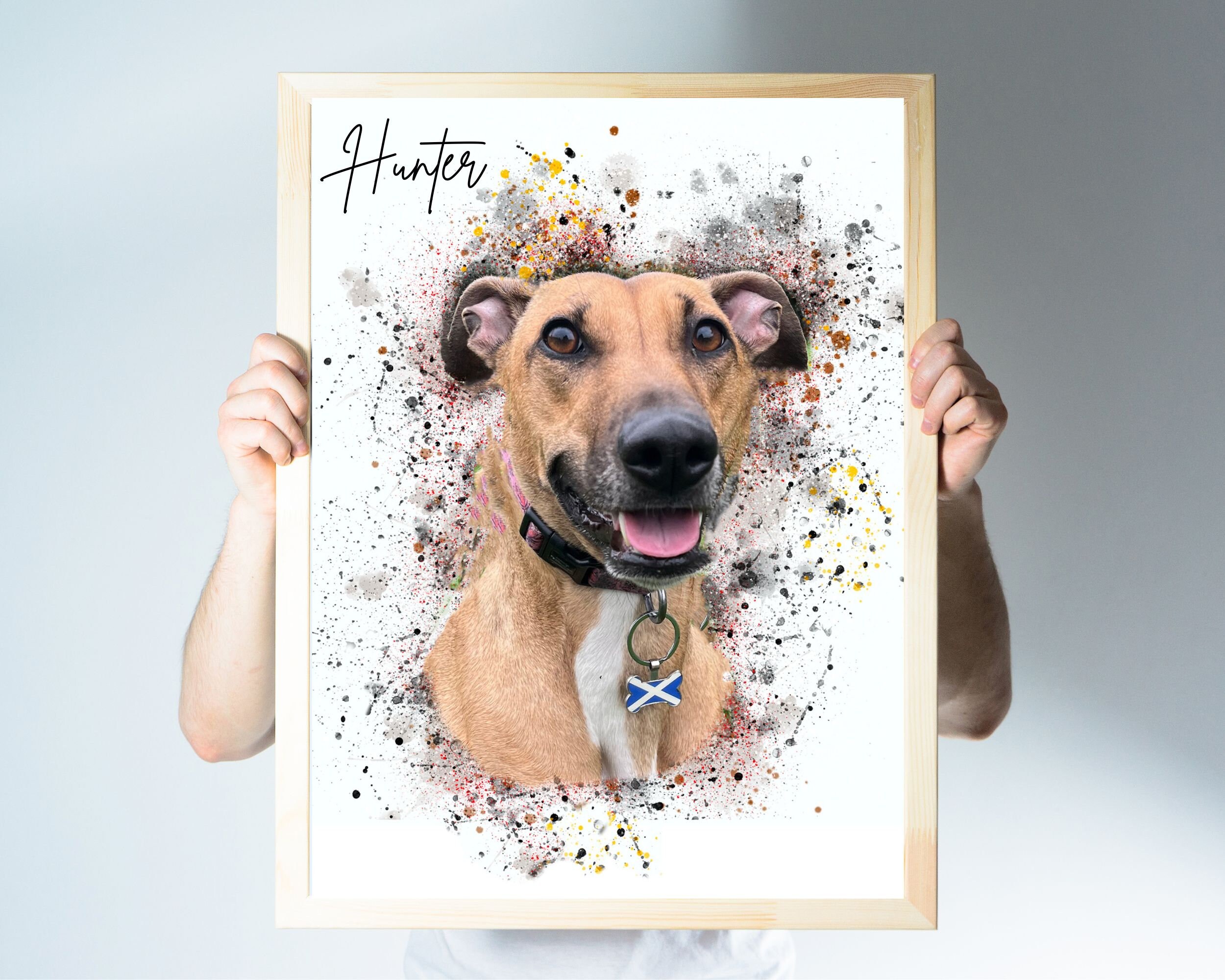 Custom Pet Portrait Personalised Dog Portrait Dog Cat Wall Art Hand Drawn Pet Pet Memorial Ideas Christmas Gift Pet Art
