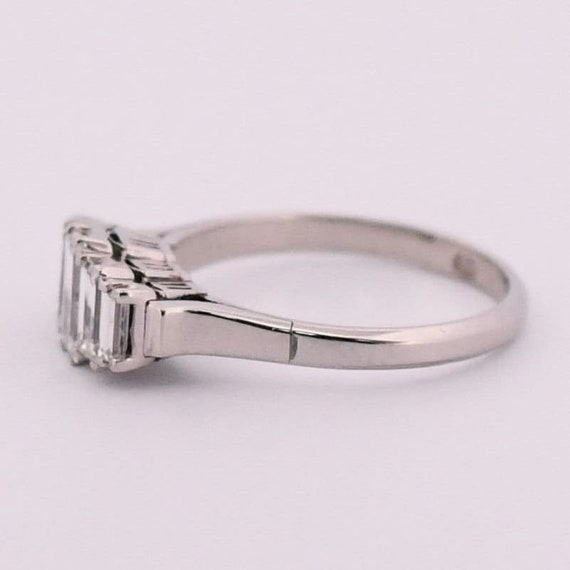 Elegant Vintage Platinum 1 Carat Total Diamond Ba… - image 5