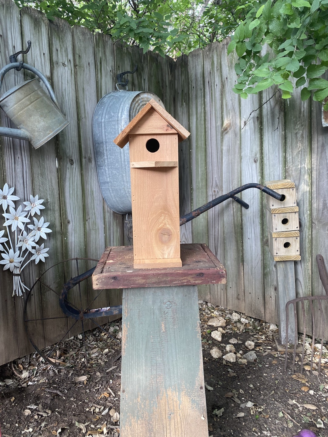 Curated visual reference: Custom Wooden Birdhouses Reference: Tall Birdhouse Simple Handmade Wooden Birdhouse