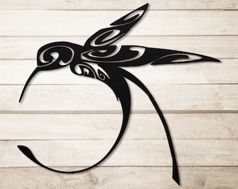 Abstract Hummingbird Metal Wall Art: Home & Garden Decor