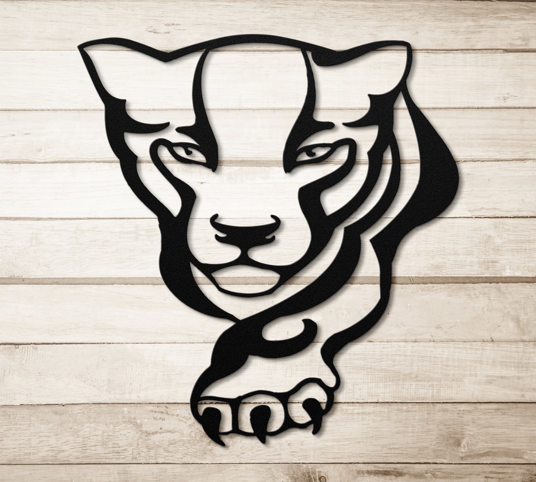 Leopard Metal Art Decor Big Cat Wall Art Cat Lover Decor Etsy