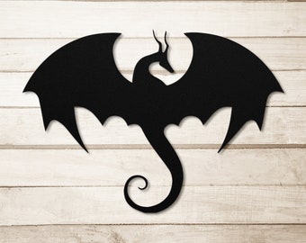 Mystical Dragon Wall Art, Metal Decor, Gothic Wall Art, Fantasy Dragon Home Decor, Mythology Metal Wall Sculpture, Large Wall Art