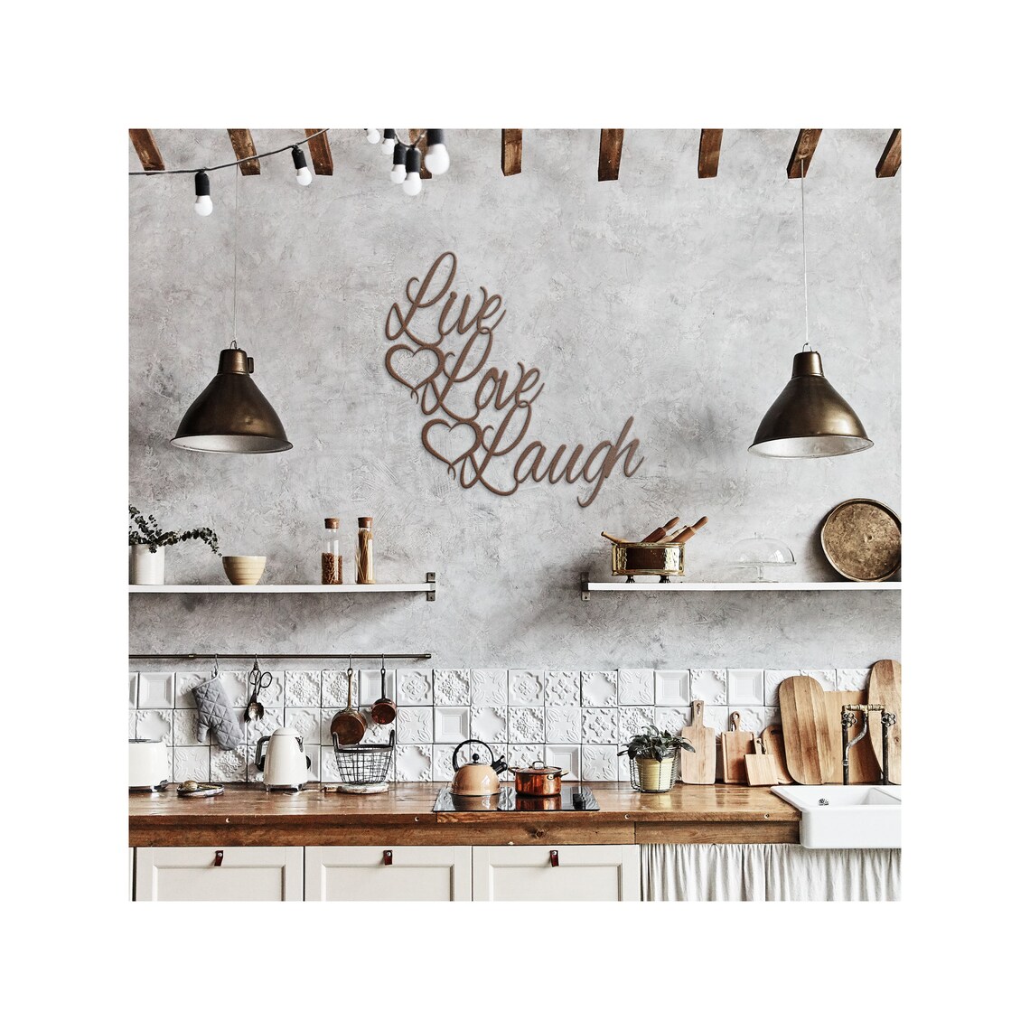 Live Love Laugh Metal Wall Art Love Wall Art Love Quote Art Etsy