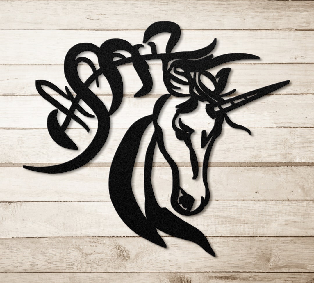 Unicorn Metal Wall Art Unicorn Home Decor Fantasy Art Etsy
