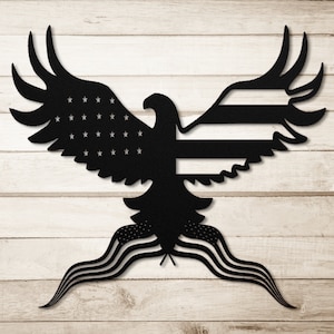 American Eagle Proudly Holding American Flags, Patriot Art, USA Proud