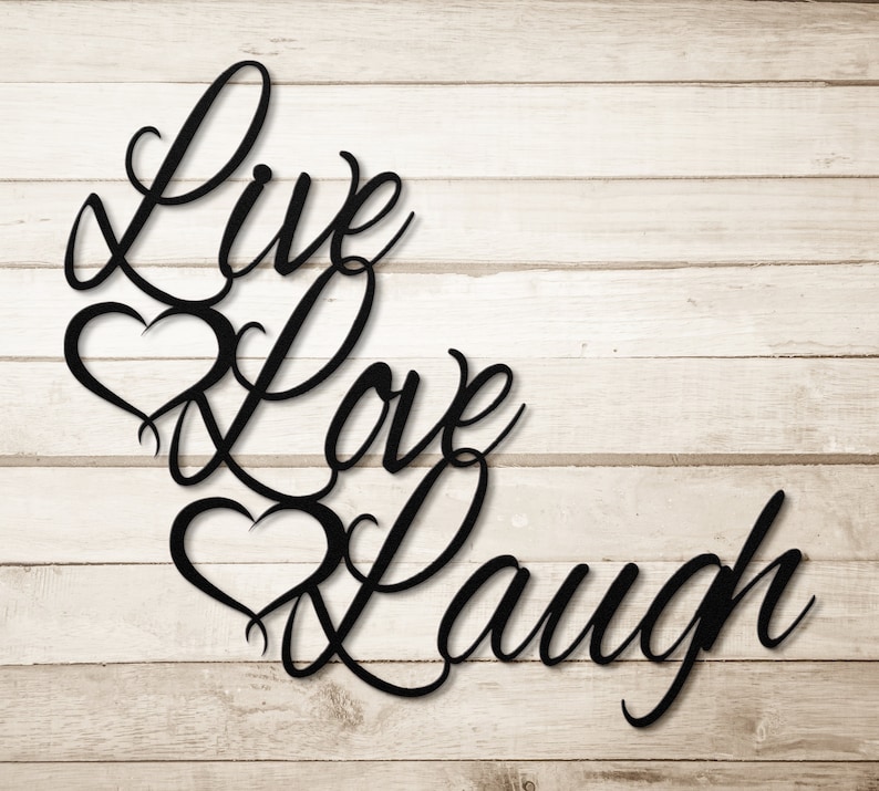 Live Love Laugh Metal Wall Art, Love Wall Art, Love Quote Art, Couples