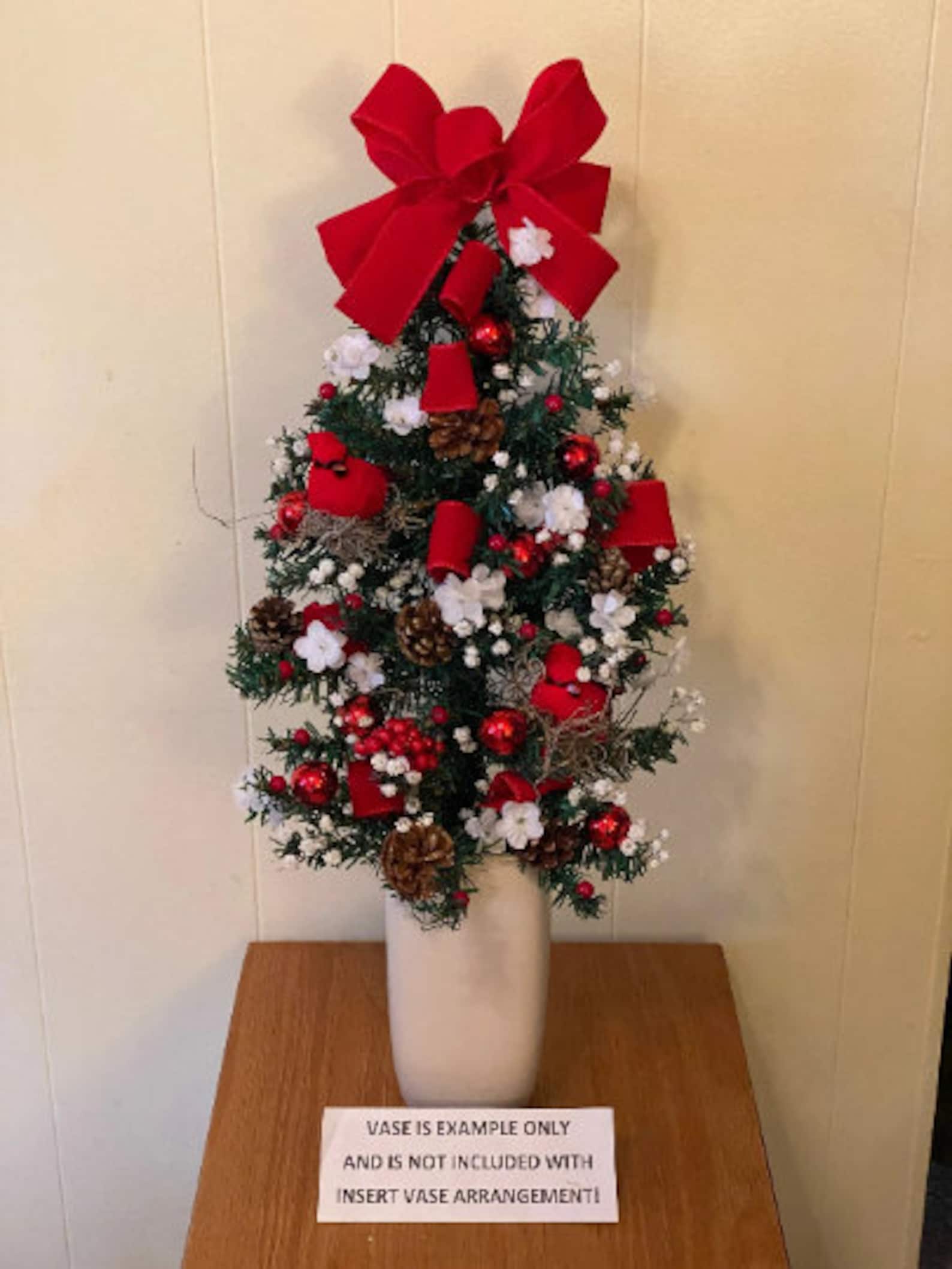 Cemetery Christmas Tree Gravesite Marker Holiday Cemetery Artificial Flowers Christmas Gave