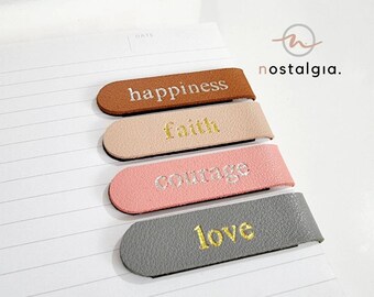 4pcs Customized Magnetic Bookmark (foiled letters), Free Name Engrave
