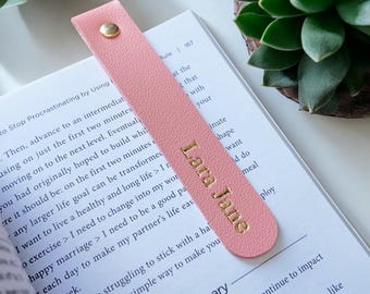 Leather Bookmark, Personalized, Customized, Free Name Engrave