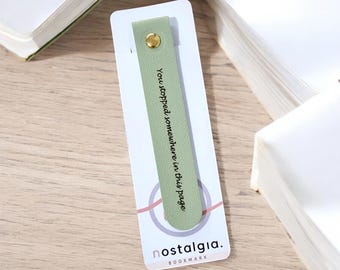 Personalized Leather Bookmark: Laser Engraved Quote, Custom Page Marker
