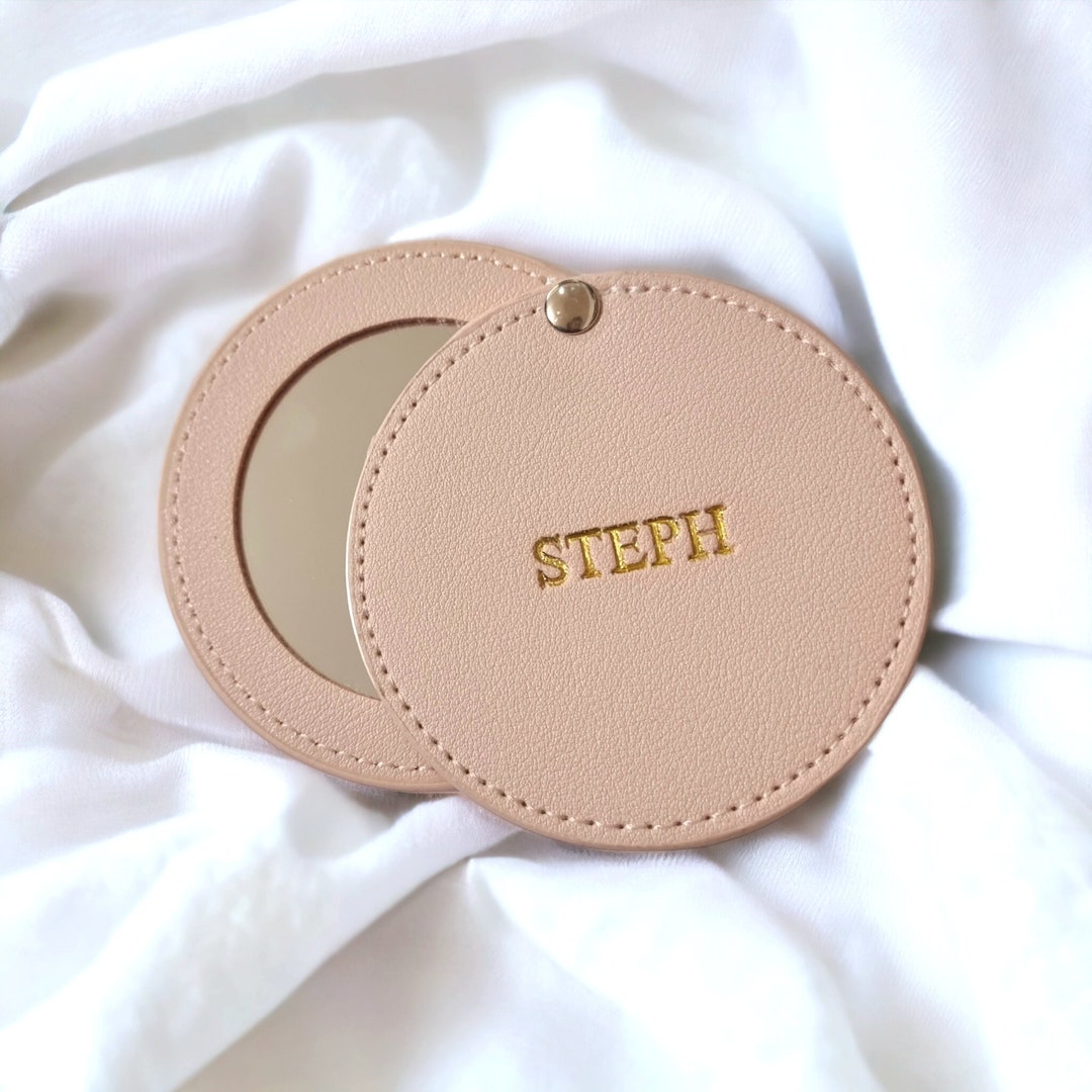 Personalized Pocket Mirror, Gift for Him and Her, Customized Bridesmaid