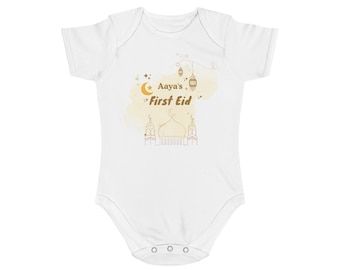 Chaleco para mi primer Eid / Conjunto personalizado para Eid, body para bebé para el primer Eid, ropa de bebé, recuerdo de Eid