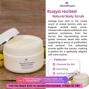Ruqya Recited Natural Body Scrub (400g), Brand DarsAlYowm