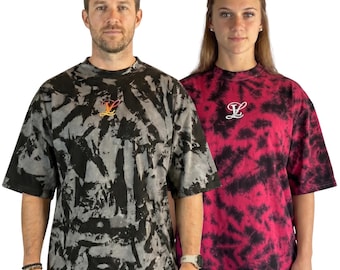 Unisex Acid Wash Tie Dye Cotton T-Shirt: Loose Fit Streetwear Apparel