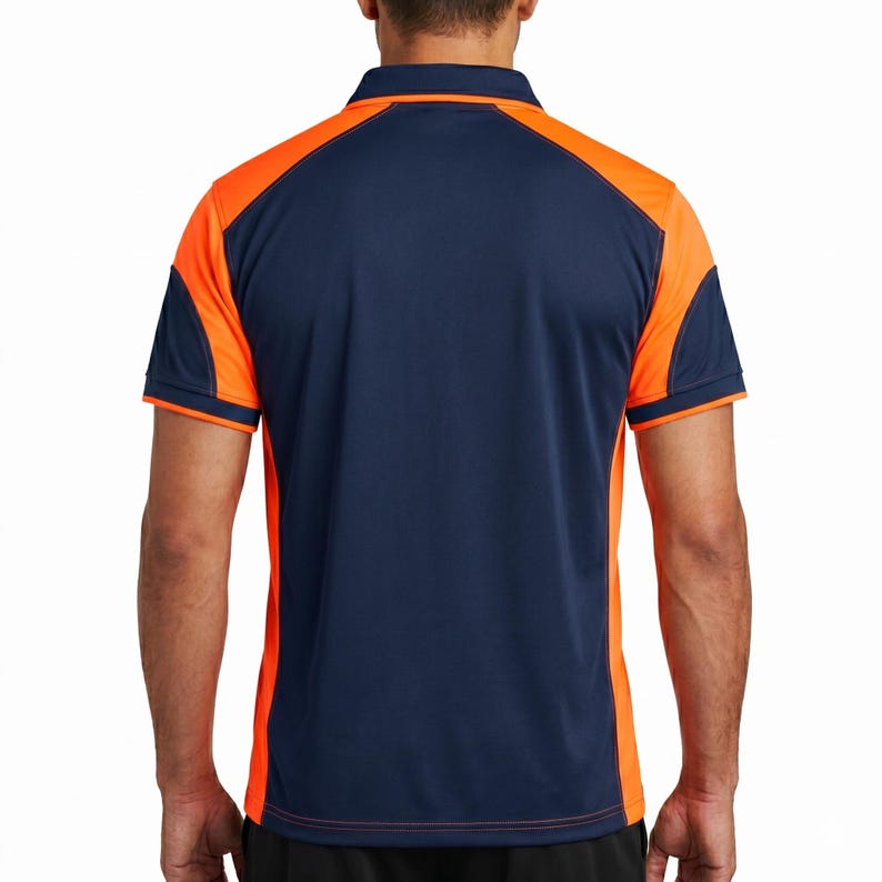 Men Polo Shirts Hi Vis Cargo Work Tradie T Shirt Golf Sports T-Shirt Short Sleeves image 13