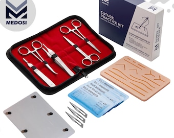 Medical Student Suture Practice Kit | Suture Training Pad & Stitching Tools| Nursing Essentials Gift