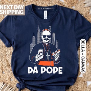 Chicago Pope Leo XIV &quot;Da Pope&quot; T-Shirt, Funny Pope Shirt, Cool Men&#39;s Shirt, Funny Catholic Shirt, Religious Tee Shirt, Catholic Humor Shirt