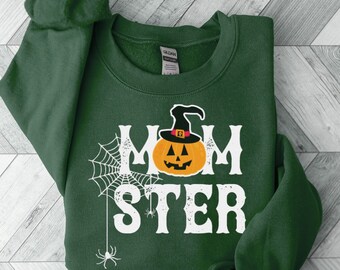 Momster Halloween Sweatshirt, Momster Shirt, Halloween Shirts for Women, Halloween Crewneck, Halloween Sweater, Funny Halloween Gift Hoodie