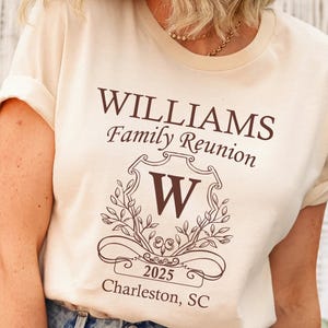 Camisetas personalizadas para reunião familiar, camisetas com nome da família combinando, camisetas com monograma e letras da família, camisetas para reunião de primos, nomes personalizados para reunião familiar