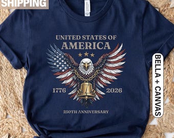Retro 250th Anniversary of The United States Shirt, USA Independence Day T shirt, Independence Day 1776 2026, American Flag Patriots Gifts