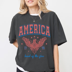 USA Shirt, Summer BBQ T-Shirt, Red White and Blue, America Tee, Comfort Colors® Women&#39;s 4th of July, Fourth of July Shirt T-Shirt, 1776 Tee